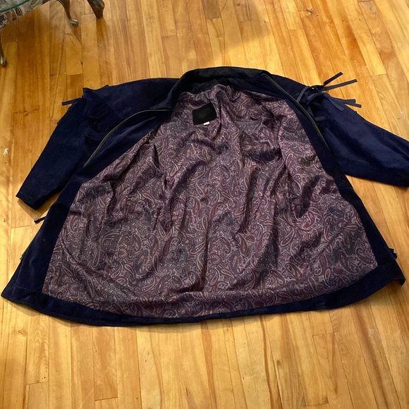 Vintage leather suede fringe jacket size M - Picture 14 of 17